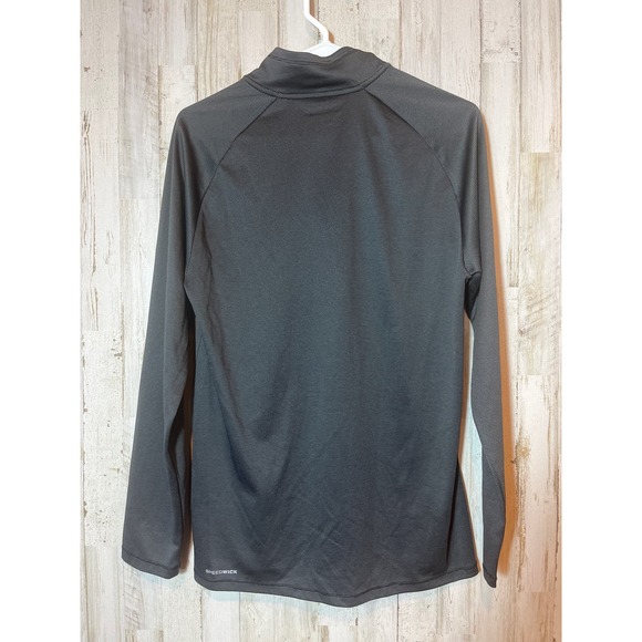 Reebox Speedwick Quarter Zip Active Pullover Shirt Mens‎ Small Black Striped - Picture 2 of 4